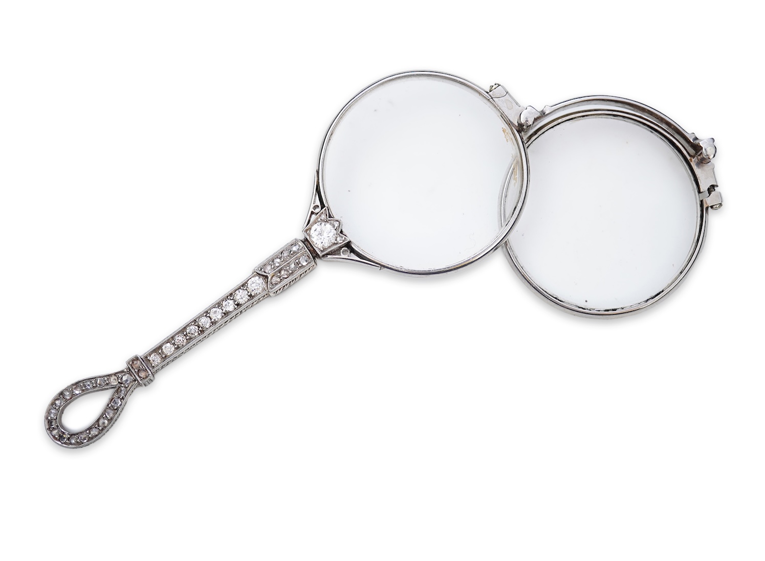 A diamond lorgnette, circa 1920